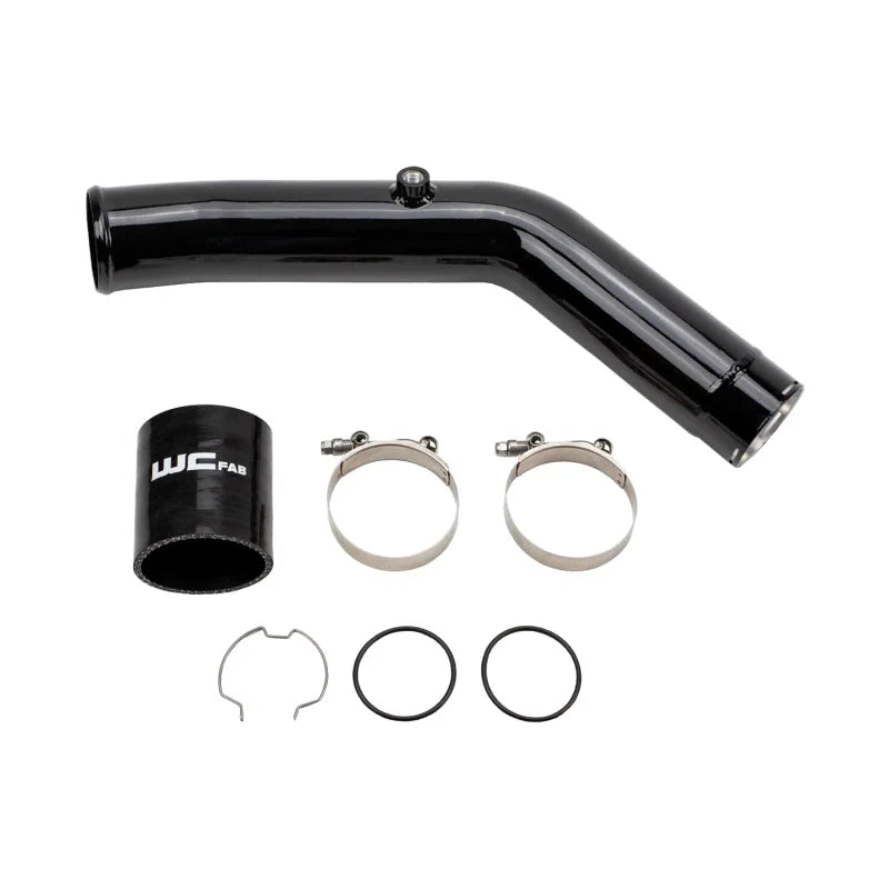 Wehrli 23-24 Ford 6.7L HO Power Stroke 3in Hot Side Intercooler Pipe - Gloss Black - Main Product View