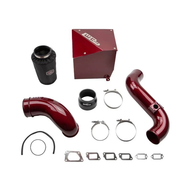 Wehrli 4in Intake Kit Stage 2 WCFab Red fits 2011-2016 Chevrolet Silverado 2500 / 2011-2016 Chevrolet Silverado 3500 / 201...