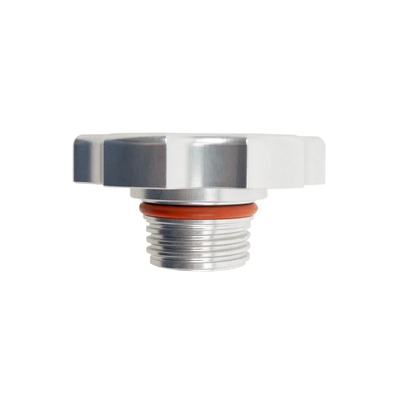 Wehrli 98.5-23 Cummins Billet Aluminum Clear Anodized Oil Fill Cap - Back View