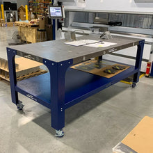 Load image into Gallery viewer, Wehrli Modular Steel Work Bench Leg Kit, 34in. Tall x .120in. Thick, Blueberry Frost - Additional View 5