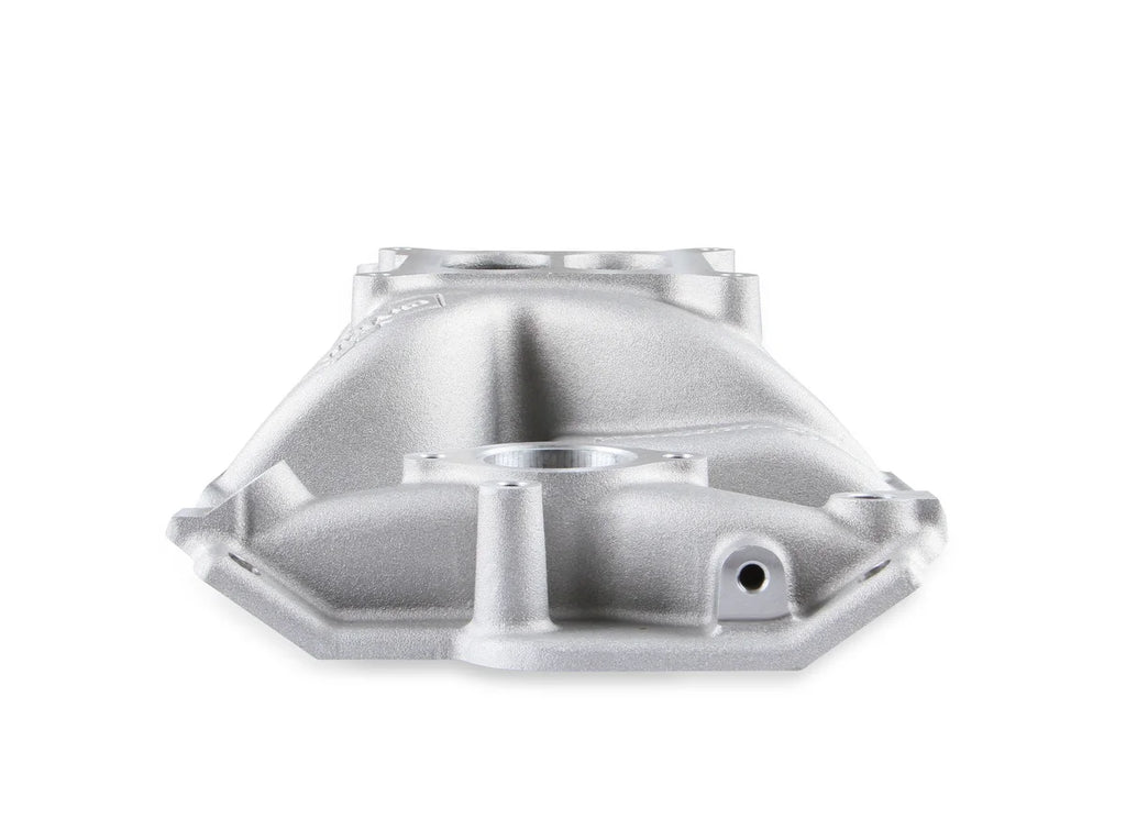 Weiand Speed Warrior™ Intake Manifold non/EGR 262ci-400ci, 1955-1986 Cylinder Heads 8150 - Back View