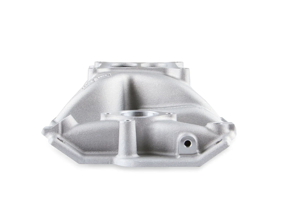 Weiand Street Warrior™ Intake Manifold 283-400ci, 1987-96 with iron head SBC Gen I 8126 - Side View