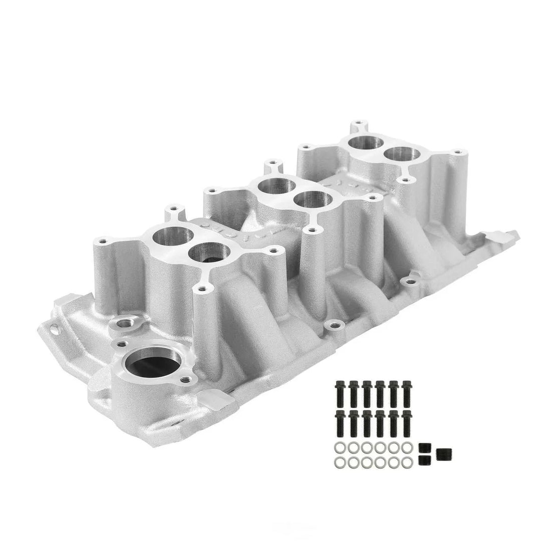 Weiand Street Warrior™ Intake Manifold non / EGR Cylinder Heads 7550 fits 1955-1986 262CI / 400CI - Side View