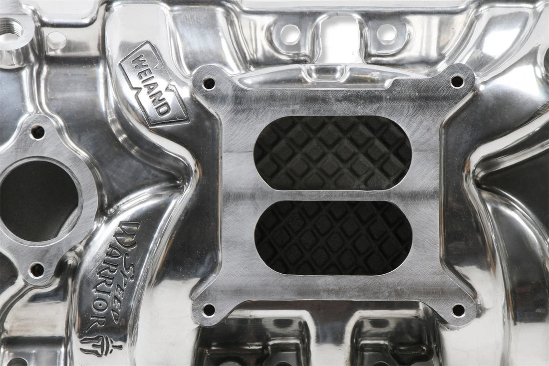 Weiand Weiand Speed Warrior Intake - Chevy Small Block V8 8170P - Back View