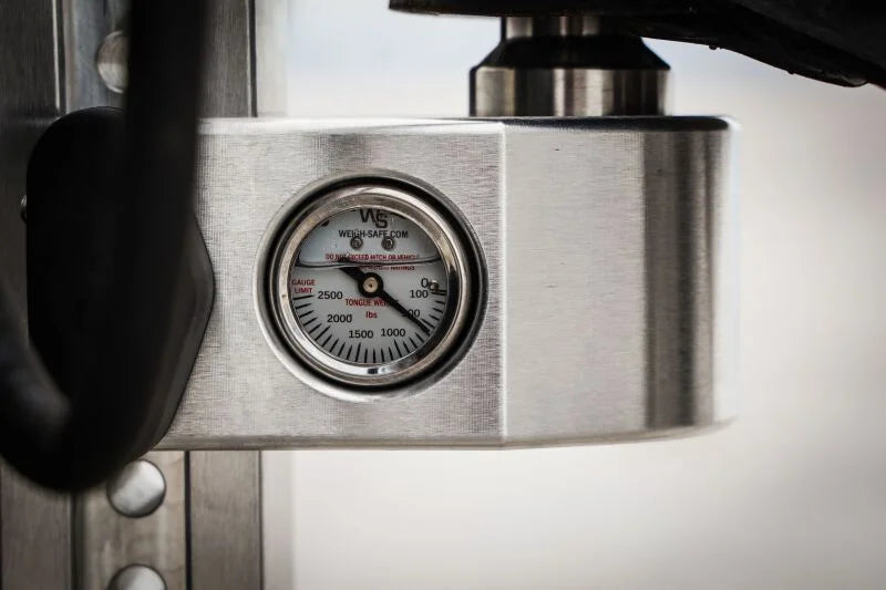 Weigh Safe 8in Drop Hitch w/Built-in Scale & 2.5in Shank (10K/18.5K GTWR) w/WS05 - Aluminum - Detail View