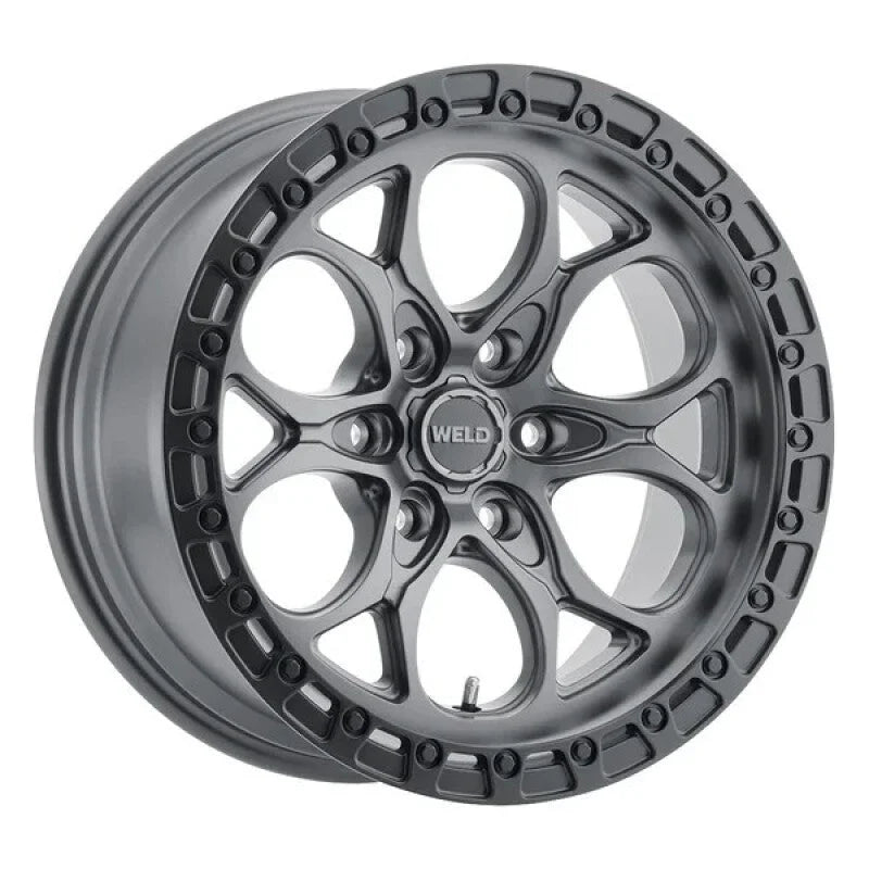 Weld 17x9 Ledge 6 6x139.7 ET00 BS 5.00 Satin GUN / Satin BLK Ring 106.1