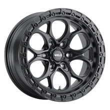 Load image into Gallery viewer, Weld 17x9 Ledge Bead Lock 6x139.7 ET0 BS 5.00 106.1 Hub Bore - Satin Black / Gloss BLK Ring