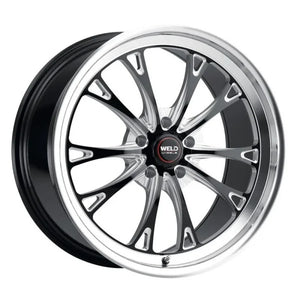 Weld Belmont Beadlock 17x10 / 5x120 BP / ET42 / BS 7.15 / 78.1 CB Gloss Black MIL