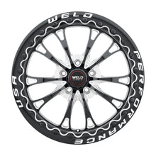 Load image into Gallery viewer, Weld Belmont Beadlock 18x12 / 5x120.65 BP / ET55 BS8.7 Gloss BLK MIL DIA 78.1 - Side View