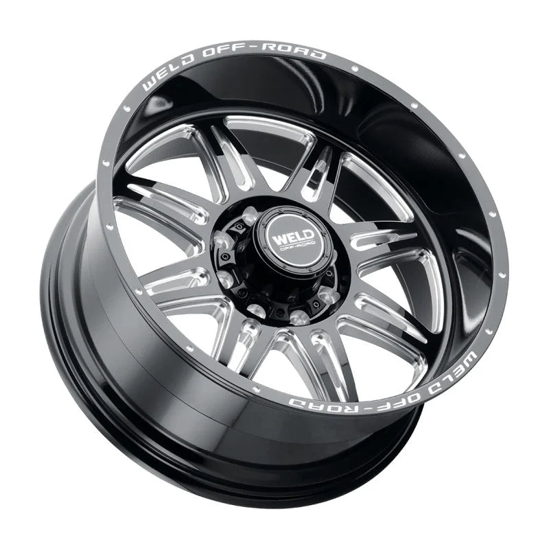 Weld Cheyenne W132 Series 20x10 / 8x170 BP / -18 Offset / 4.75 BS / 125.1 Bore - Gloss Black MIL - Side View