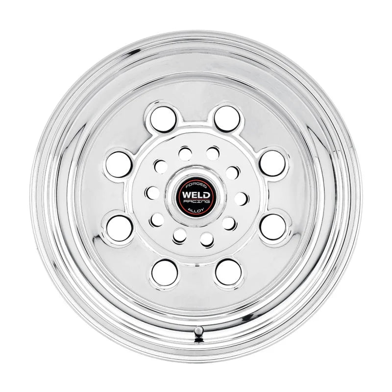 Weld Draglite 15x8 / 5x4.5 & 5x4.75 BP / 5.5in. BS Polished Wheel - Non-Beadlock - Side View