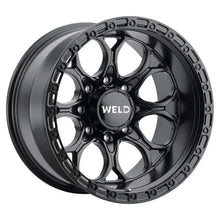 Load image into Gallery viewer, Weld Ledge 8 20x10 / 8x180 / ET-18 / 4.75 BS / 124.3 Bore - Satin Black/Satin Black Ring Wheel
