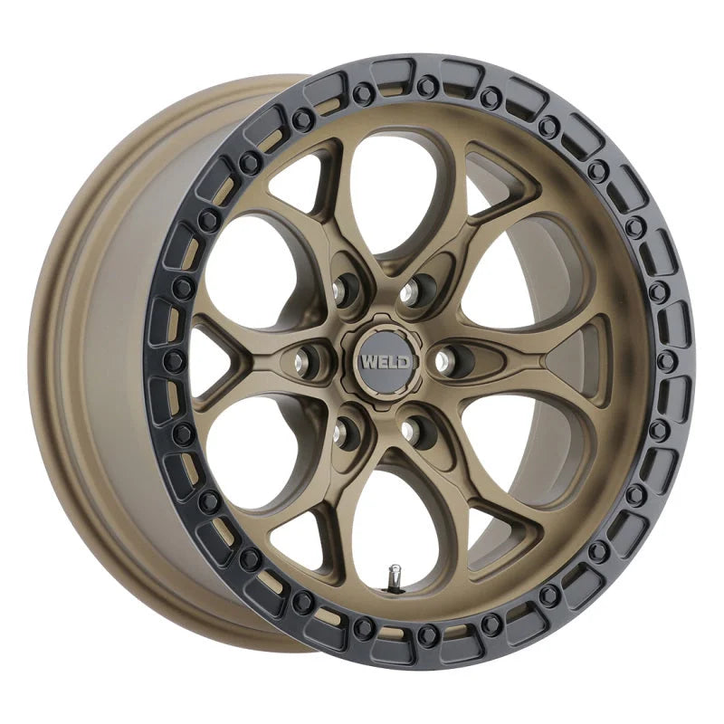 Weld Off-Road Ledge Six 20x9 / 6x135 BP / ET00 / BS5.00 Satin Black Wheel - Side View
