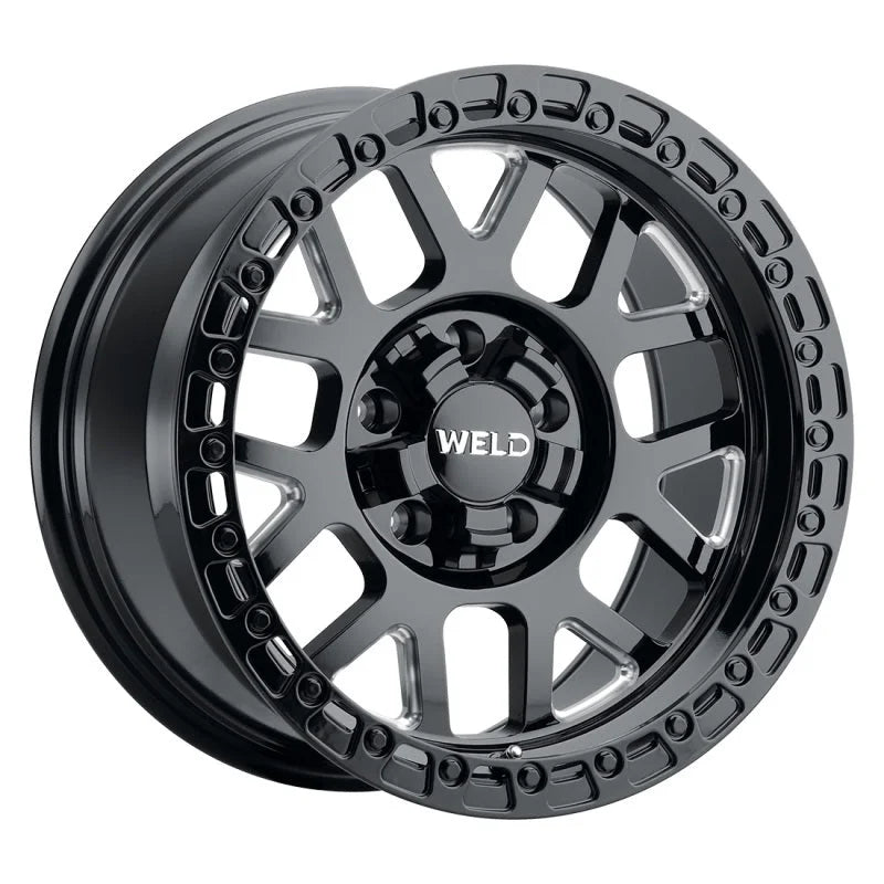 Weld Off-Road W105 17X9.0 Cinch 6X135 6X139.7 ET-12 BS4.50 Gloss Black MIL 106.1 - Main Product View