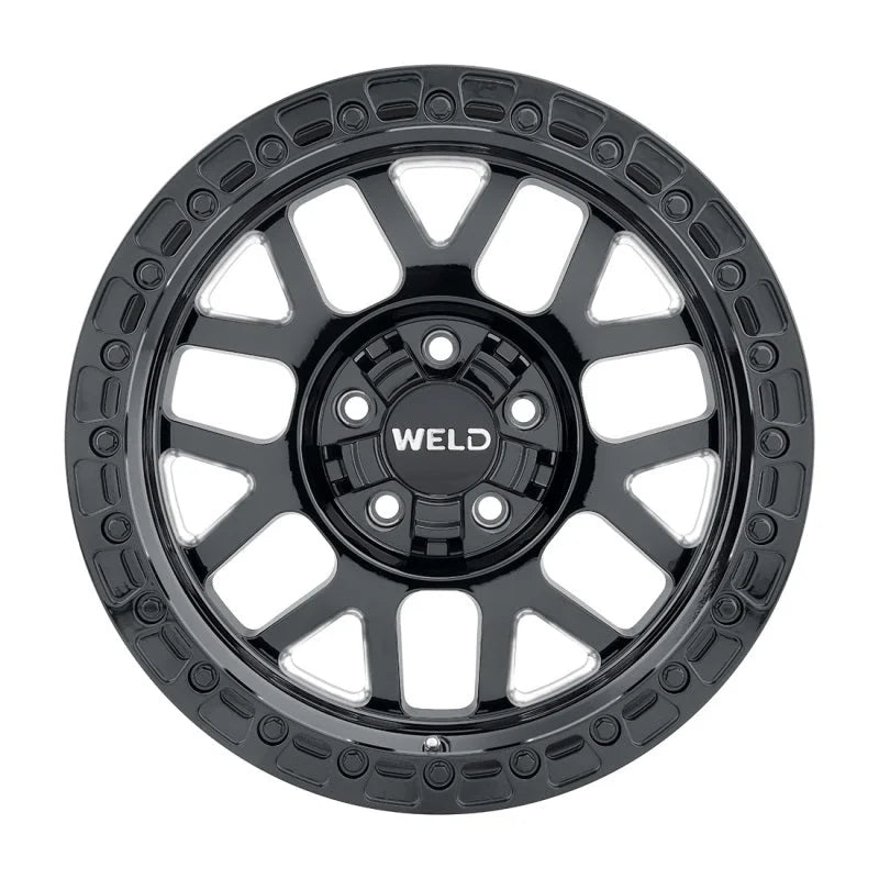 Weld Off-Road W105 17X9.0 Cinch 6X135 6X139.7 ET-12 BS4.50 Gloss Black MIL 106.1 - Detail View