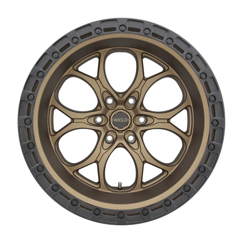 Weld Off-Road W106 20X12 Ledge 6X135 ET-44 BS4.75 Satin Bronze / Black Ring 87.1 - Side View
