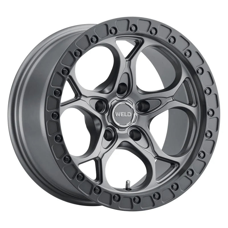 Weld Off-Road W107 17X9.0 Ledge 5X127 ET-12 BS4.50 Satin Gun Satin Black 71.5 - Side View