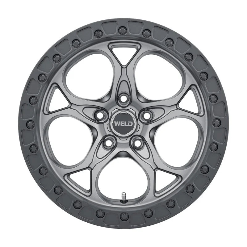 Weld Off-Road W107 17X9.0 Ledge 5X127 ET-12 BS4.50 Satin Gun Satin Black 71.5 - Detail View