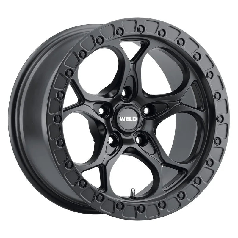 Weld Off-Road W108 17X9.0 Ledge 5X127 ET-12 BS4.50 Satin Black 71.5 - Side View