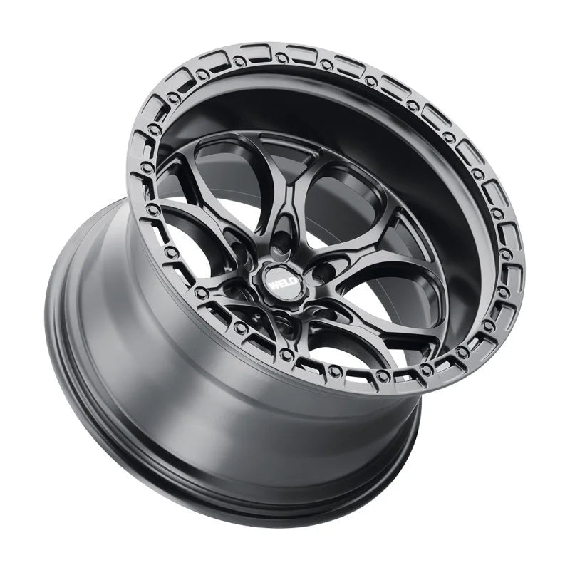 Weld Off-Road W108 20X10 Ledge 6X139.7 ET-18 BS4.75 Satin Black / Black Ring 106.1 - Side View