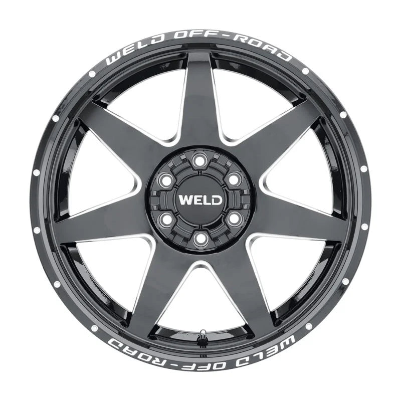 Weld Off-Road W109 20X10 Retaliate 5X139.7 5X150 ET-18 BS4.75 Gloss Black MIL 110.2 - Side View