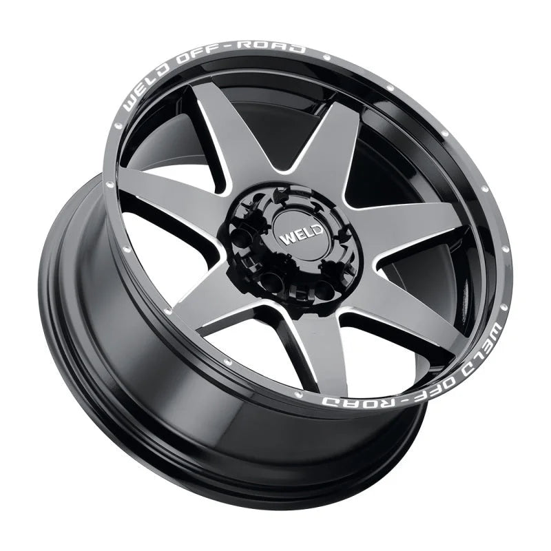 Weld Off-Road W109 20X10 Retaliate 5X139.7 5X150 ET-18 BS4.75 Gloss Black MIL 110.2 - Detail View