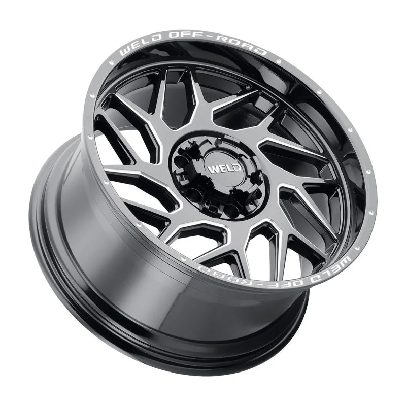 Weld Off-Road W117 20X10 Fulcrum 6X135 6X139.7 ET-18 BS4.75 Gloss Black MIL 106.1 - Detail View