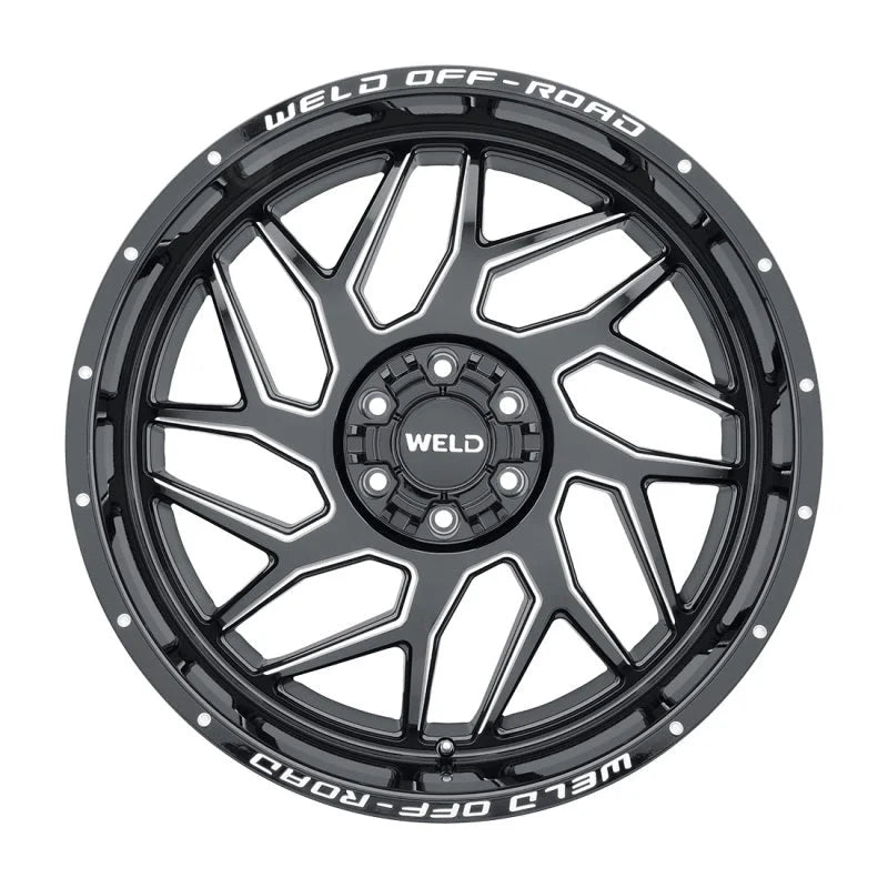 Weld Off-Road W117 20X10 Fulcrum 8X165.1 ET-18 BS4.75 Gloss Black MIL 125.1 - Side View