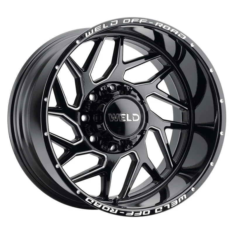 Weld Off-Road W117 20X9 Fulcrum 8X165.1 ET00 BS5.00 Gloss Black MIL 125.1 - Detail View