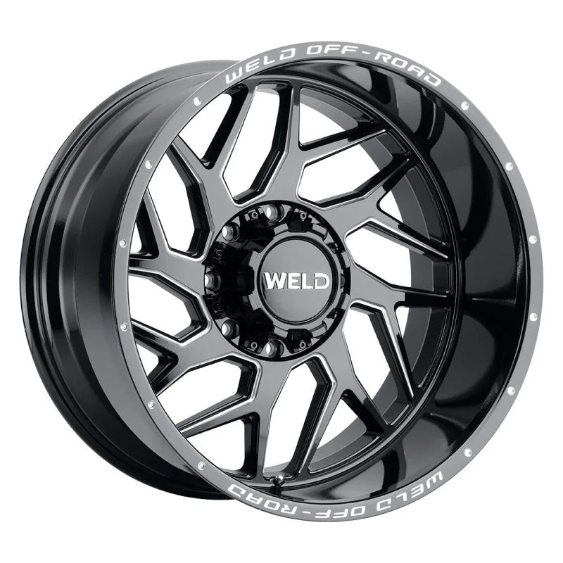 Weld Off-Road W117 22X10 Fulcrum 6X135 6X139.7 ET-18 BS4.75 Gloss Black MIL 106.1 - Side View
