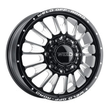 Load image into Gallery viewer, Weld Off-Road W121 20X8.25 Scorch Front 8X200 ET108 BS8.90 Gloss Black MIL 142.2 - Detail View