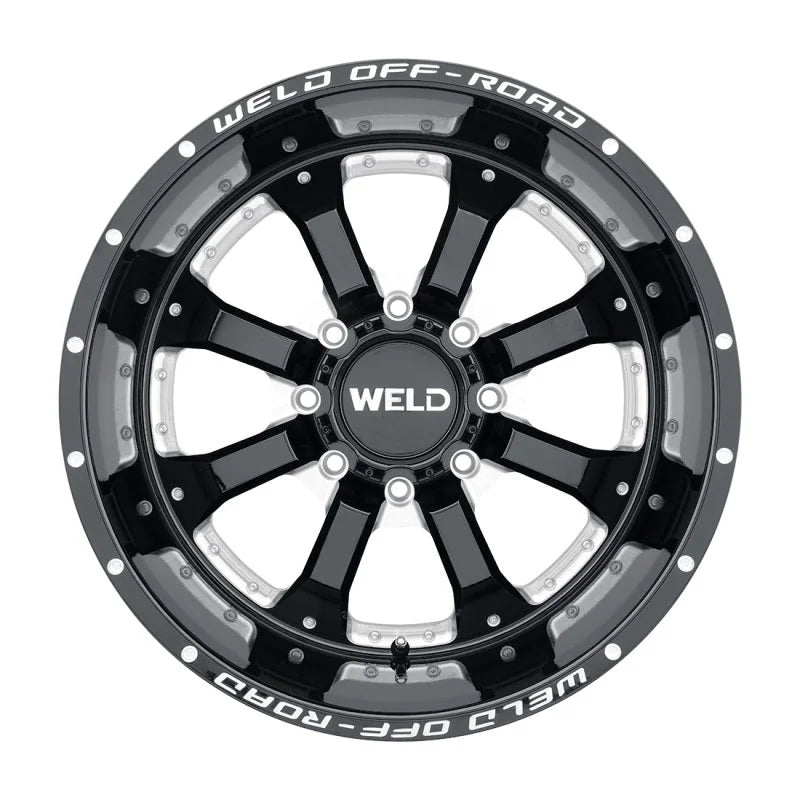 Weld Off-Road W125 20X12 Granada Six 6X139.7 ET-44 BS4.75 Gloss Black MIL 106.1 - Detail View