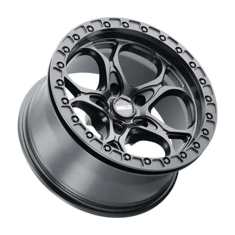 Weld Off-Road W901 17X9.0 Ledge Beadlock 5X127 ET-35 BS3.625 Satin Black 71.5 - Detail View