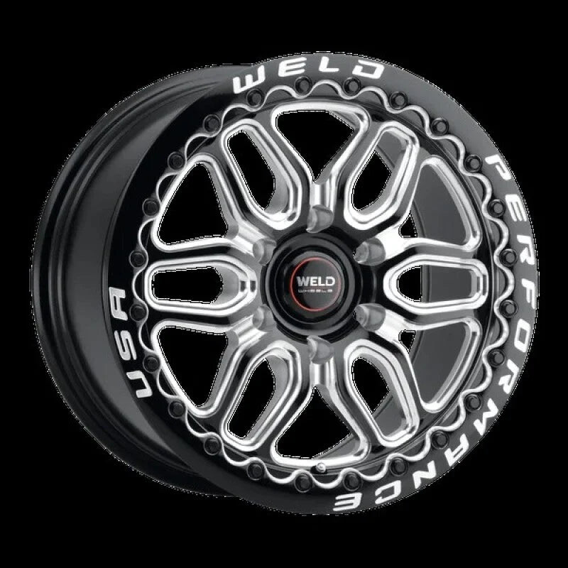 Weld Racing 17x10 Laguna 6 Drag Beadlock 6x139.7 ET25 BS6.48 Gloss BLK MIL DIA 106.1