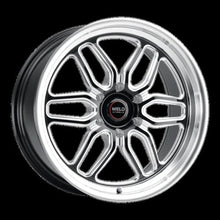 Load image into Gallery viewer, Weld Racing 17x7 Laguna 6 Drag 6x127 ET10 BS4.375 Gloss Black Milled - Diamond Lip 78.1