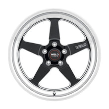Load image into Gallery viewer, Weld S104 18x8 Ventura 5x114.3 ET00 BS4.50 Gloss BLK MIL DIA 78.1 - Side View
