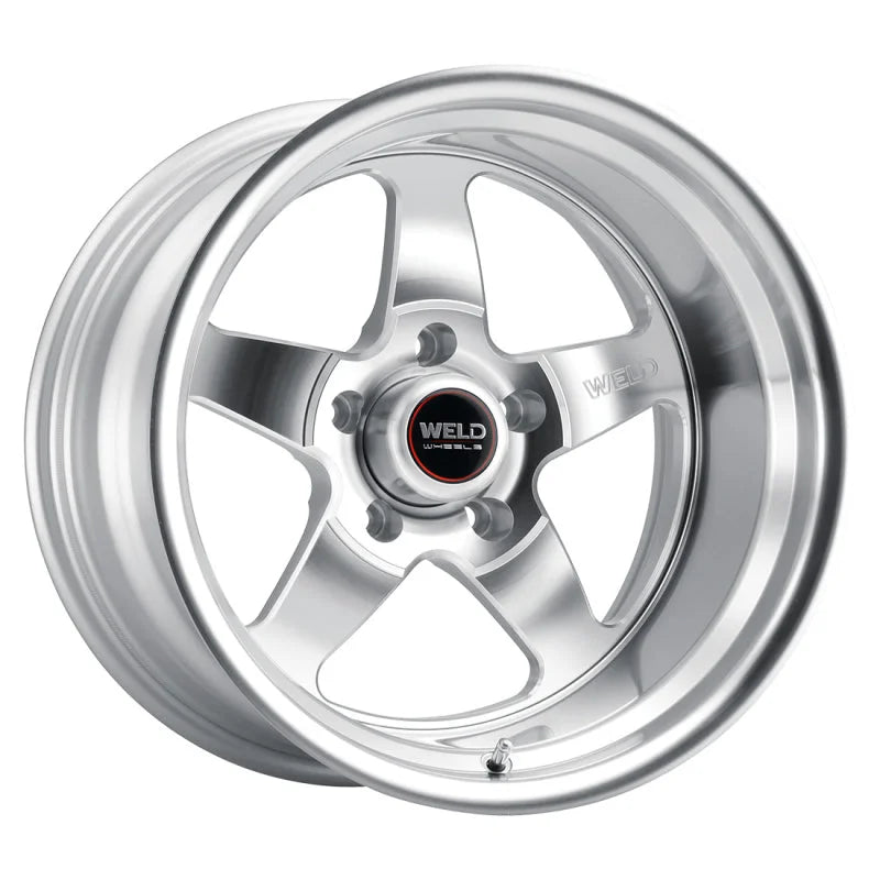 Weld S105 20x8 Ventura 5x127 ET00 BS4.50 Gloss Silver MACH DIA 78.1 - Side View