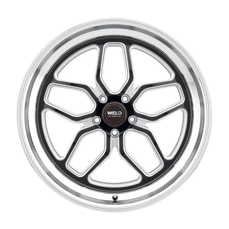 Weld S107 22X10.5 Laguna 5X120.7 ET13 BS6.25 Gloss Black MIL Dia 78.1 - Side View