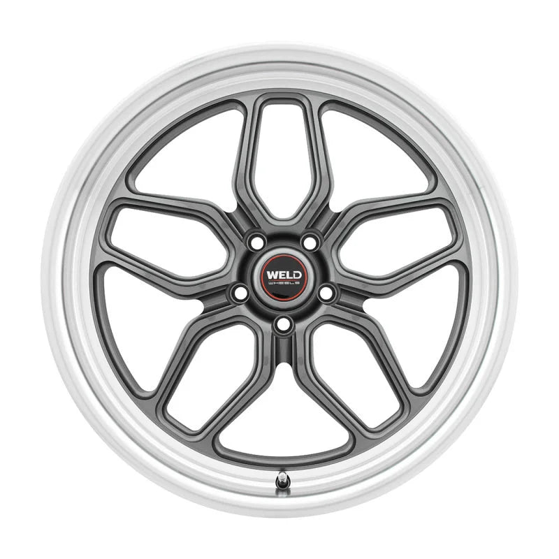 Weld S108 20X9 Laguna 5X114.3 ET29 BS6.125 Gloss Gun Diamond Lip 72.56 - Detail View
