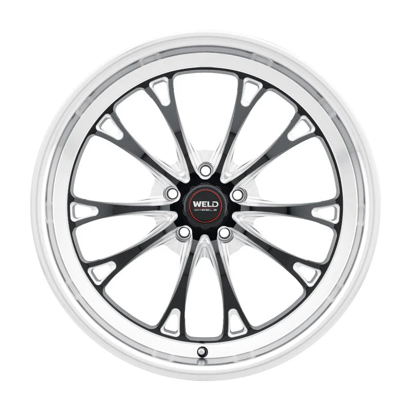 Weld S113 20X11 Belmont 5X120.65 ET70 BS8.75 Gloss Black MIL Dia 70.3 - Detail View