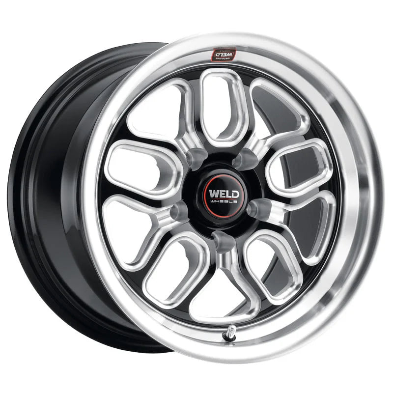 Weld S152 15X10 Laguna Drag 5X120.7 ET50 BS7.5 Gloss Black MIL Dia 78.1 - Side View
