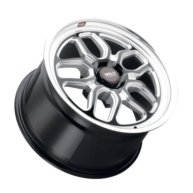 Weld S152 17X5 Laguna Drag 5X120.7 ET-10 BS2.60 Gloss Black MIL Dia 78.1 - Detail View