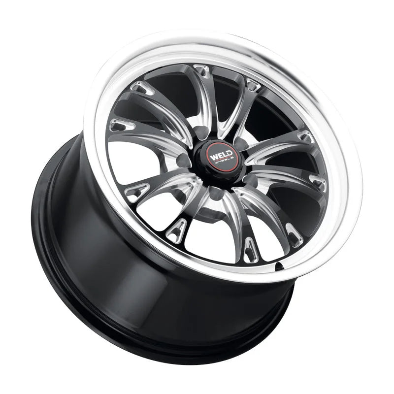 Weld S157 17X10 Belmont Drag 5X115 ET30 BS6.70 Gloss Black MIL Dia 78.1 - Side View