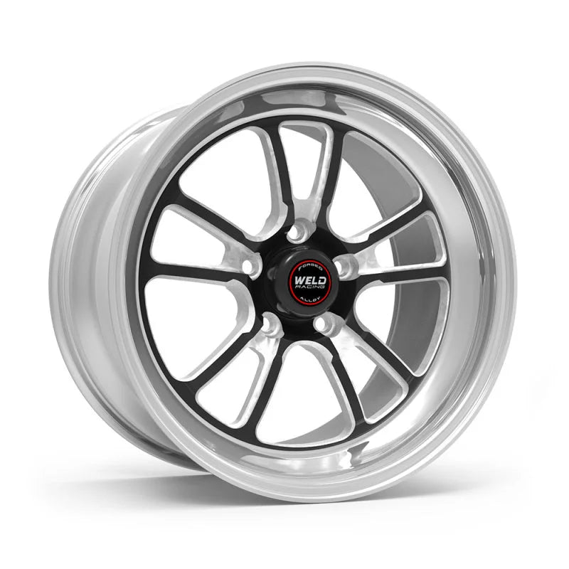 Weld S70 RT-S 18x8in / 5x120.65 BP / 4.7in. BS - Black Center - Polished Shell Wheel - Main Product View