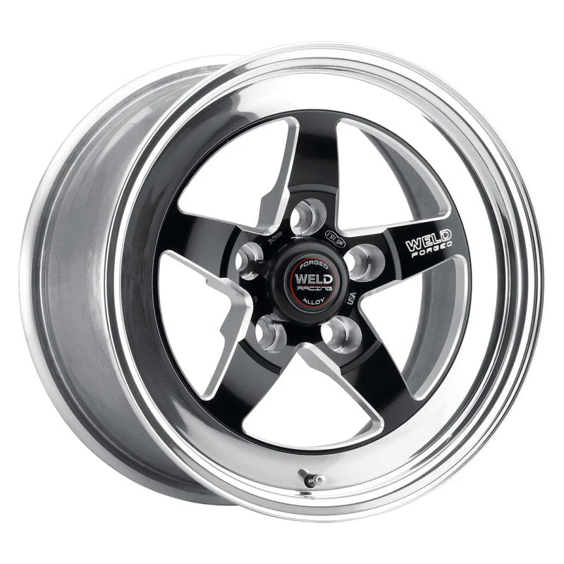 Weld S71 15x8.33 / 5x4.5 BP / 4.5in. BS Black Wheel (Medium Pad) - Non-Beadlock - Back View