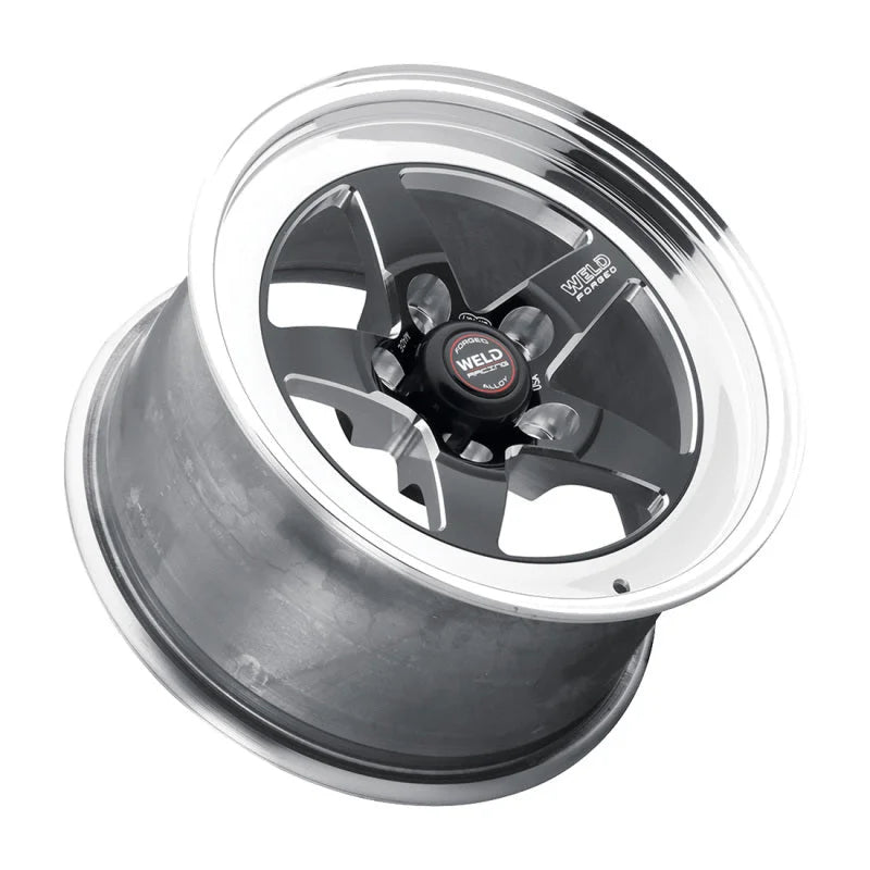 Weld S71 15x9 / 5x4.5 / 7.5in. BS Black Wheel (Low Pad) - Side View