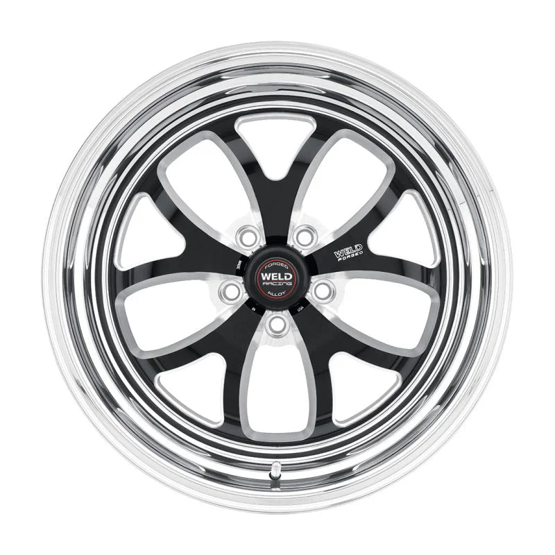 Weld S76 15x4 / 5x4.5 BP / 1.5in. BS Black Wheel (Medium Pad) - Non-Beadlock - Side View