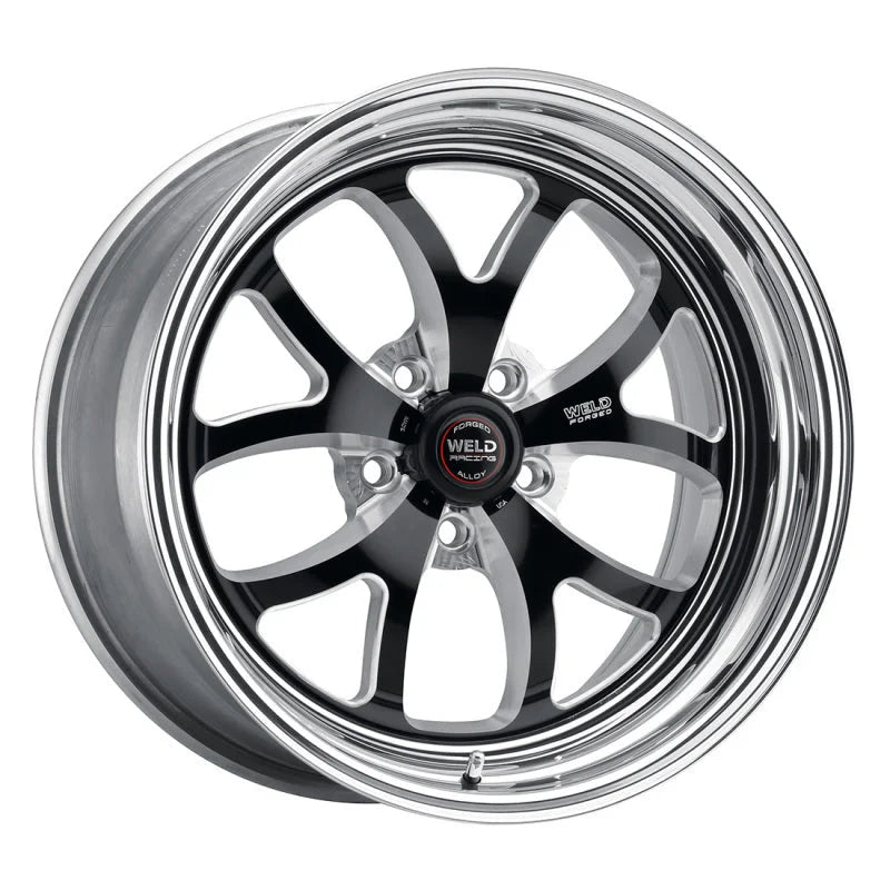 Weld S76 15x4 / 5x4.5 BP / 1.5in. BS Black Wheel (Medium Pad) - Non-Beadlock - Back View