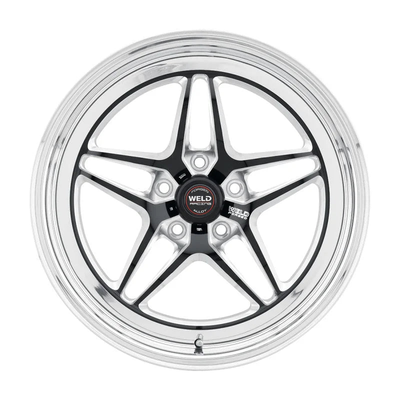 Weld S81 17x10 / 5x5 BP / 7.2in. BS (43mm Offset) Black Wheel (High Pad) - Side View