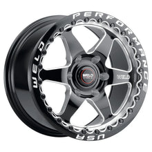Load image into Gallery viewer, Weld S904 15x12 Ventura Beadlock 5x114.3 ET28 BS7.6 Gloss BLK MIL DIA 78.1 - Side View